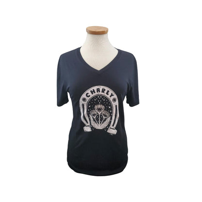 CHARLY LOWRY UNISEX V-NECK SHORT SLEEVE TEE